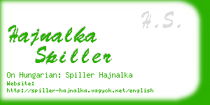 hajnalka spiller business card